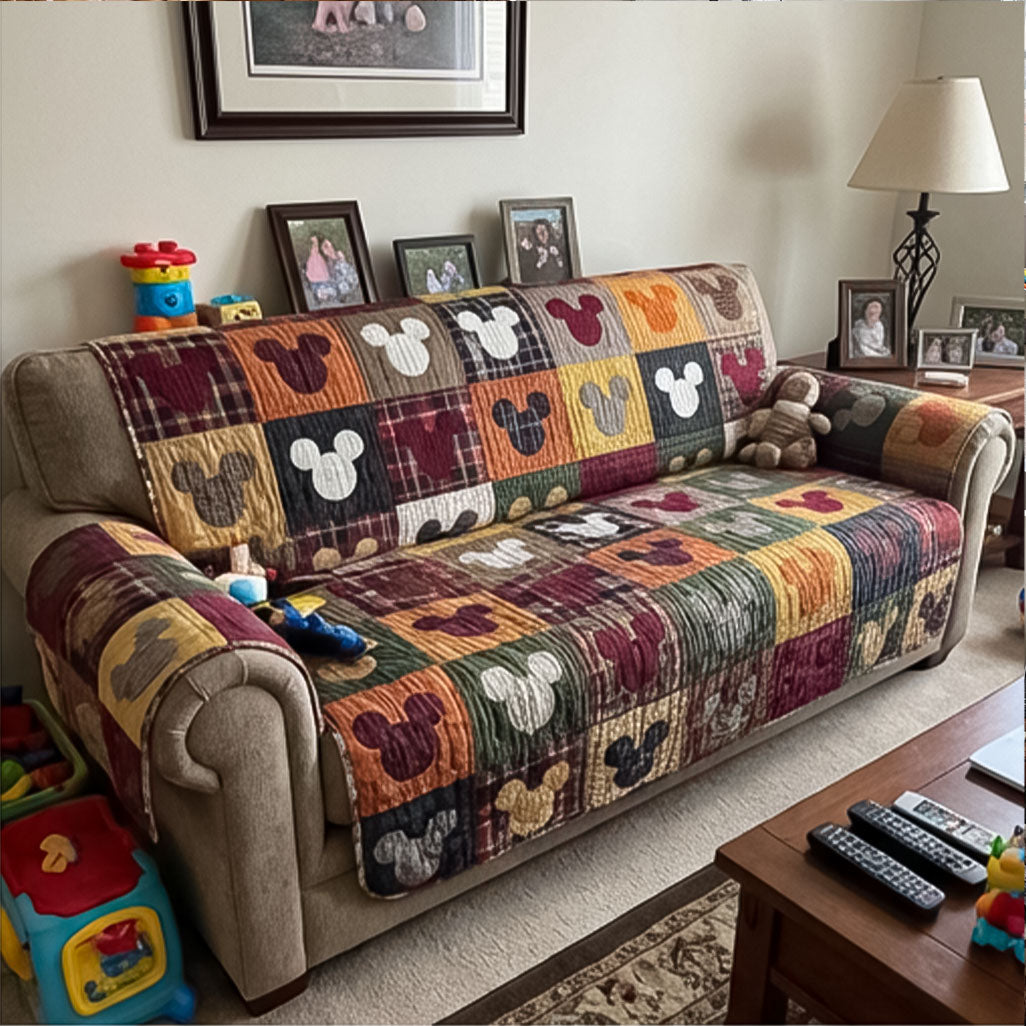 Playful Family Quilted Sofa Cover DMC0PT052
