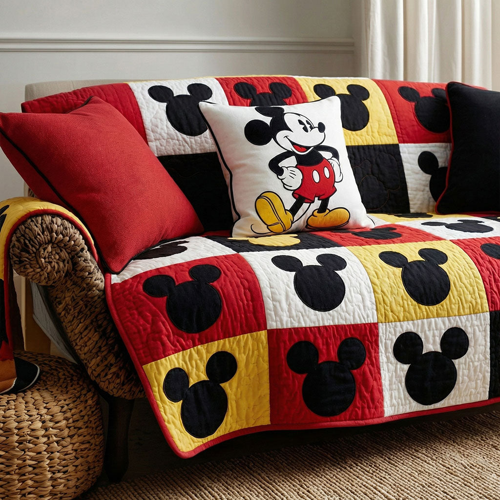 Playful Icons Quilted Sofa Cover DMC0NT023