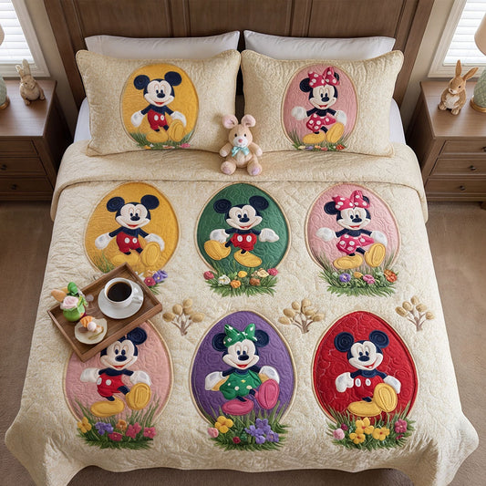 Playful Pastel Dreams 3-Piece Quilted Bedding Set DMC0PT060