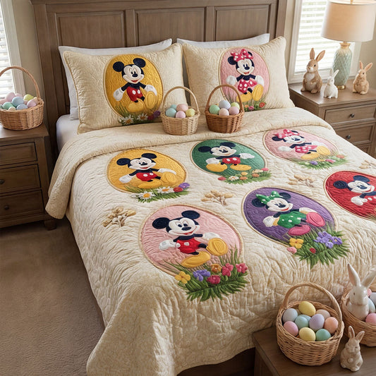 Playful Pastel Dreams 3-Piece Quilted Bedding Set DMC0PT060