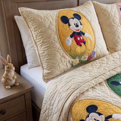 Playful Pastel Dreams 3-Piece Quilted Bedding Set DMC0PT060