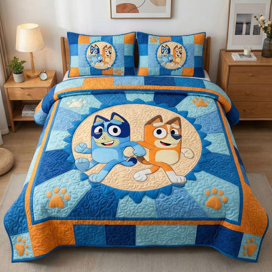 Playful Paws 3-Piece Quilted Bedding Set DMC0NT110