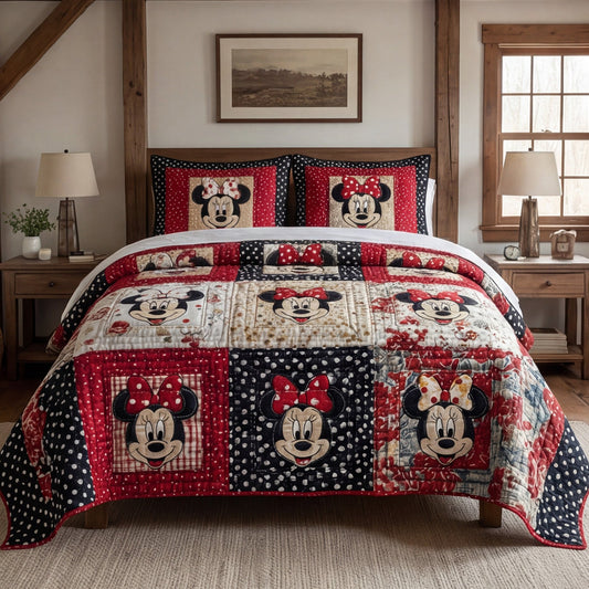 Polka Dot Sweetness 3-Piece Quilted Bedding Set DMC0NT140
