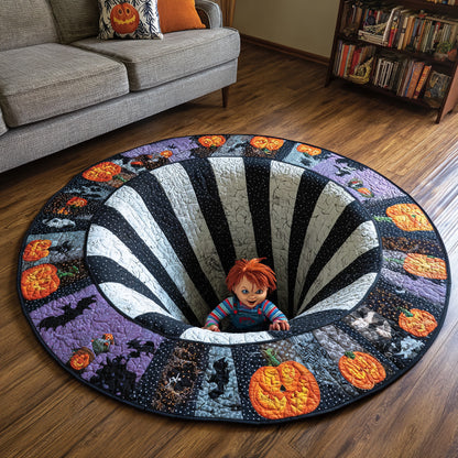 Pumpkin Vortex Quilted Round Mat NCU0DV011