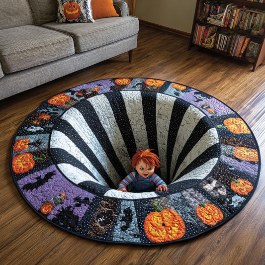 Pumpkin Vortex Quilted Round Mat NCU0DV011