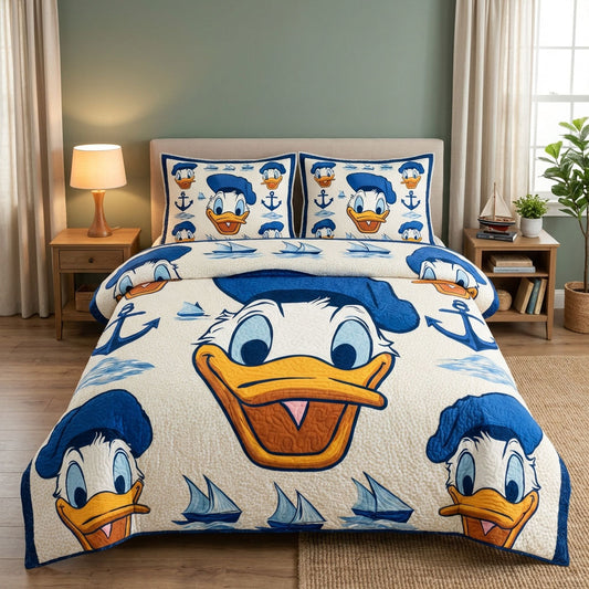 Quack Parade 3-Piece Quilted Bedding Set DMC0DK051