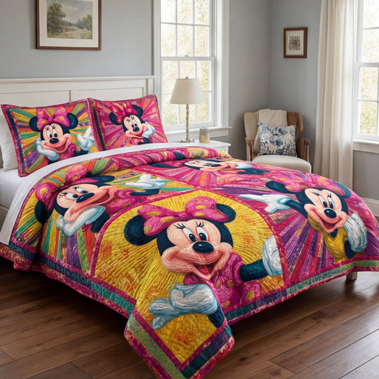 Radiant Playful Spirit 3-Piece Quilted Bedding Set DMC0NT130