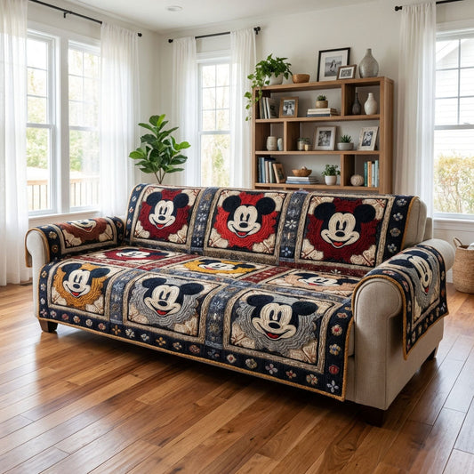 Retro Charm Quilted Sofa Cover DMC0DK041
