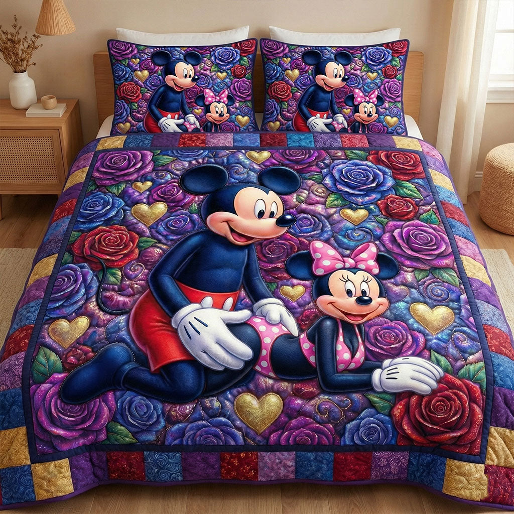 Romantic Harmony 3-Piece Quilted Bedding Set DMC0NT059