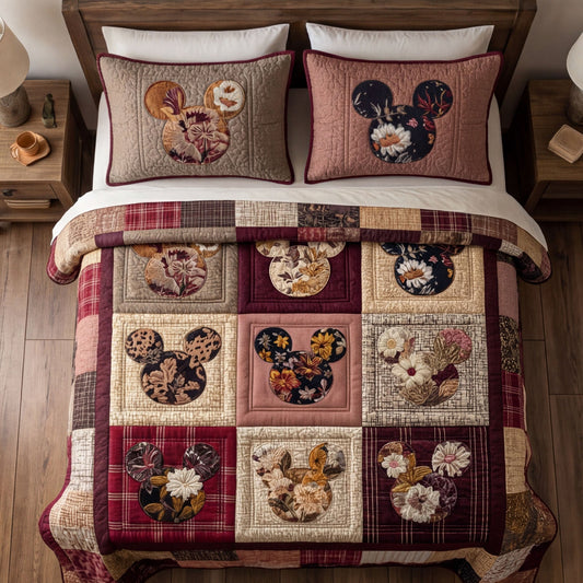 Rustic Autumn 3-Piece Quilted Bedding Set DMC0NT170