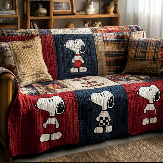 Rustic Patch Companions Quilted Sofa Cover DMC0PT100