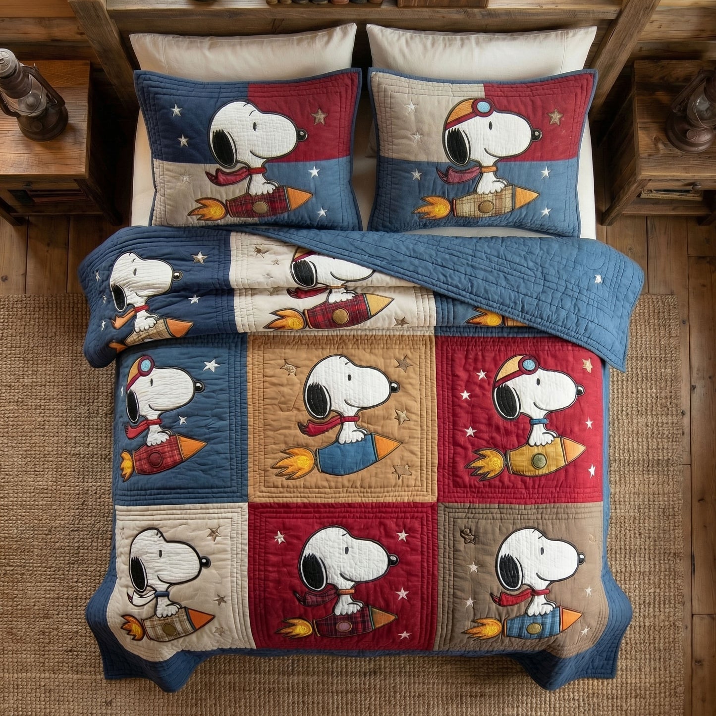 Rustic Story Mosaic 3-Piece Quilted Bedding Set DMC0PT110