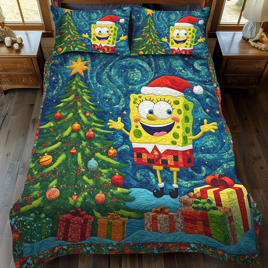 Saltwater Snow 3-Piece Quilted Bedding Set NCU0LT107