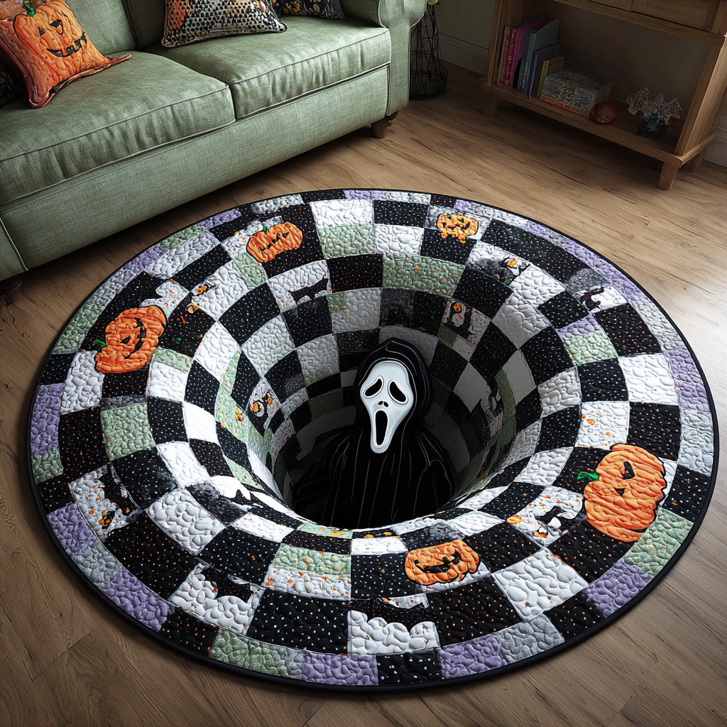 Screaming Hollow Quilted Round Mat NCU0DV015