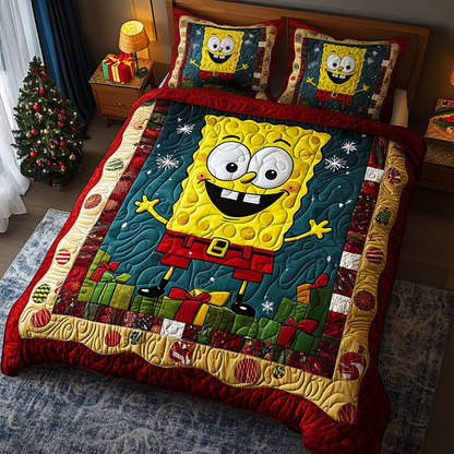 Sea Breeze Joy 3-Piece Quilted Bedding Set NCU0LT115