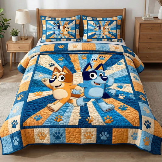 Shared Laughter 3-Piece Quilted Bedding Set DMC0NT111