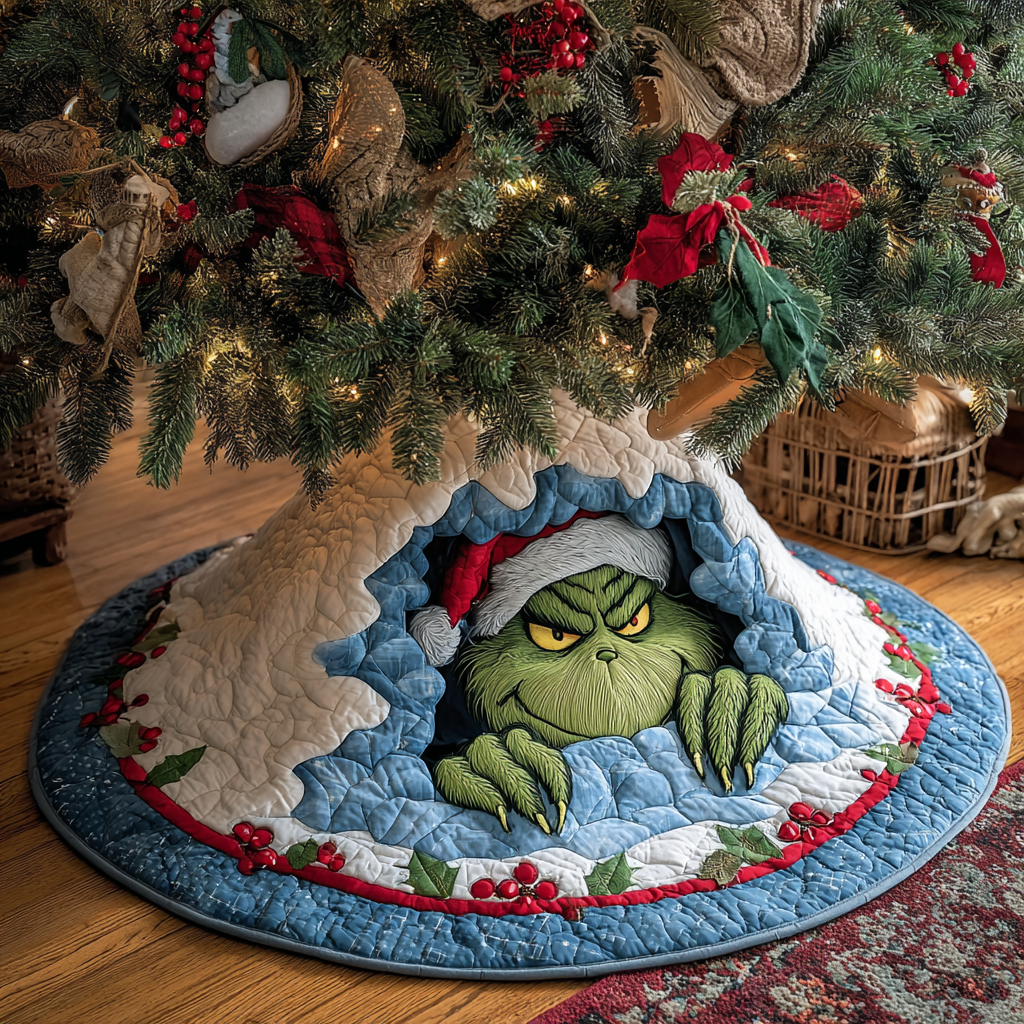 Snow Snatcher Quilted Tree Skirt NCU0HT119