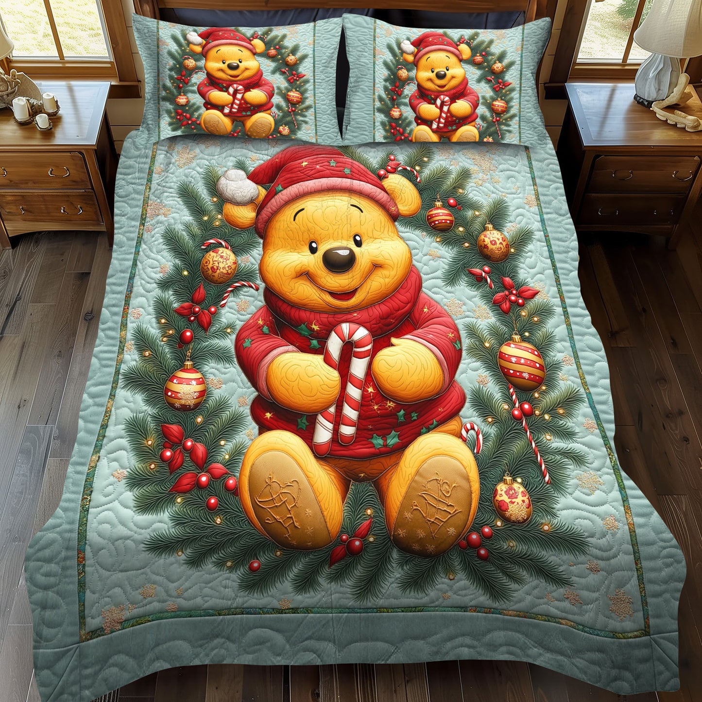 Snowfall Serenity 3-Piece Quilted Bedding Set NCU0LT074