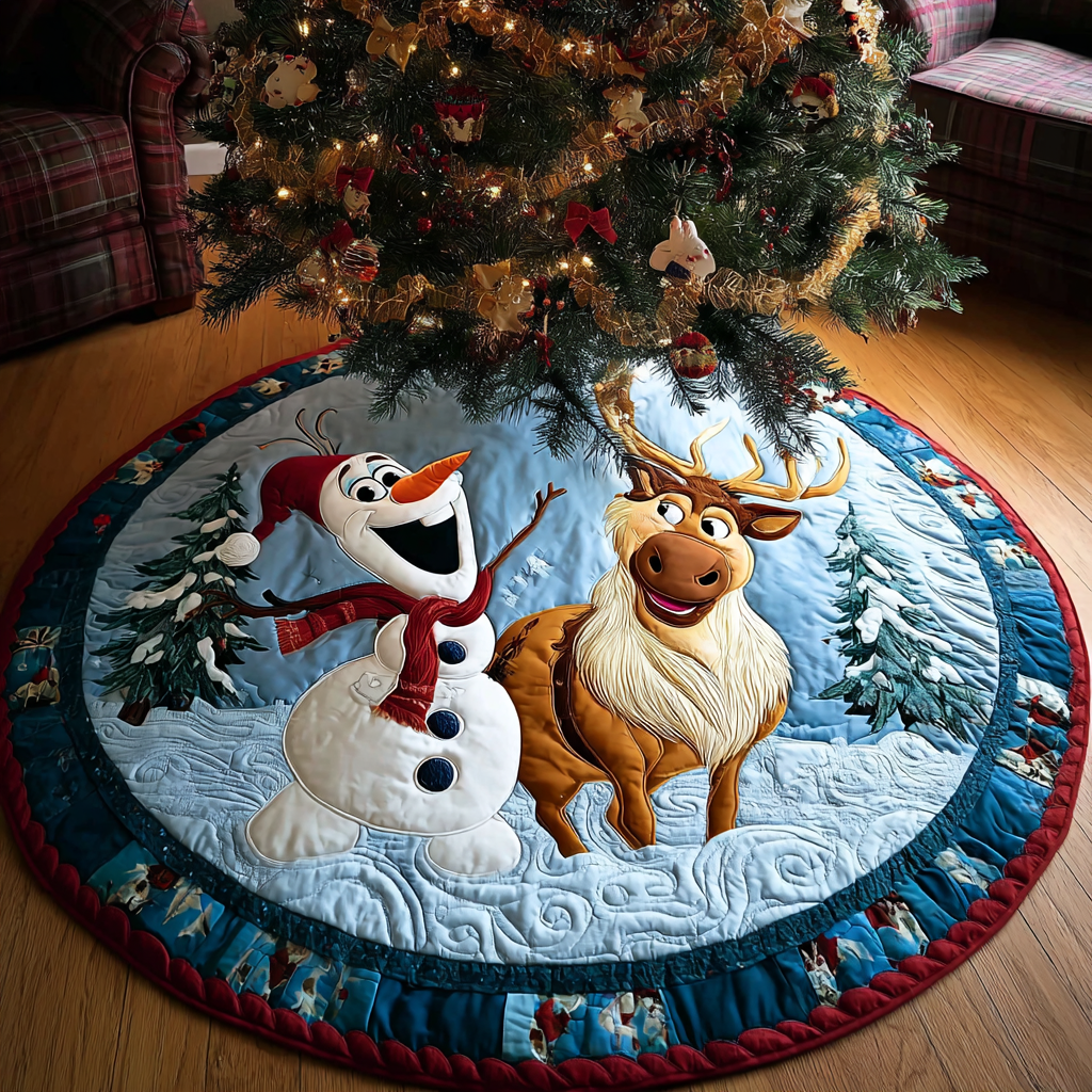 Snowflake Shenanigans Quilted Tree Skirt NCU0HT102