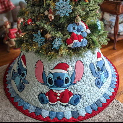 Snowflakes And Ears Quilted Tree Skirt NCU0HT086