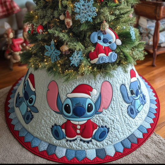 Snowflakes And Ears Quilted Tree Skirt NCU0HT086