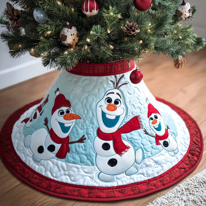 Snowy Day Parade Quilted Tree Skirt NCU0HT099