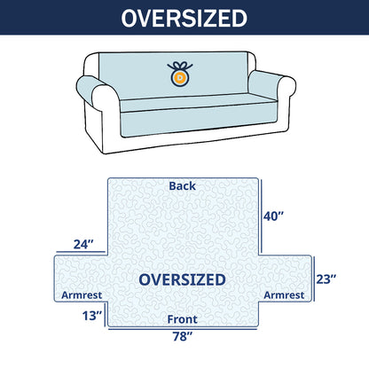 Whispering Pines Romance Quilted Sofa Cover NCU0HT135