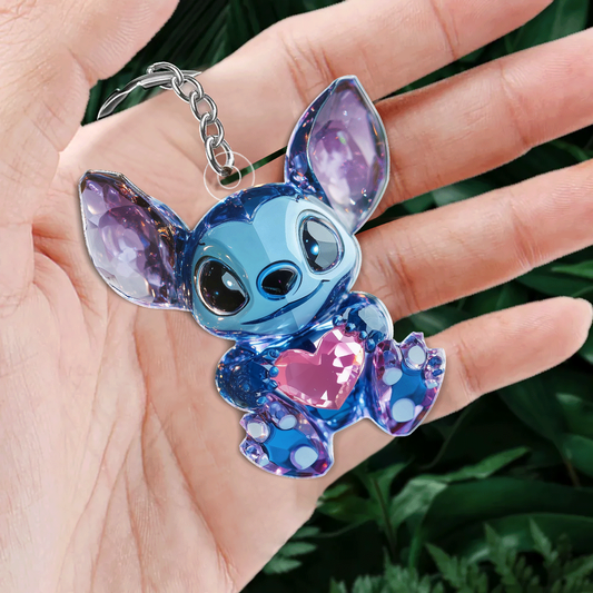 Sparkle Blue - Acrylic Keychain - Gift For Family Members NCU0HT069