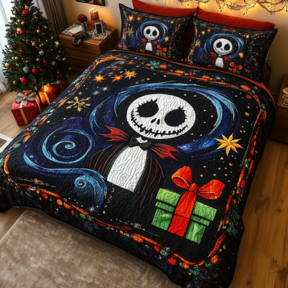 Spooky Christmas Dreams 3-Piece Quilted Bedding Set NCU0LT037