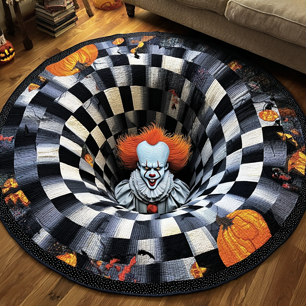 Spooky Night Quilted Round Mat NCU0DV006