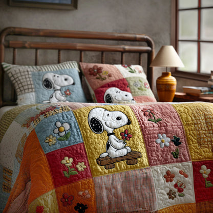 Spring Blossom Garden 3-Piece Quilted Bedding Set DMC0PT086