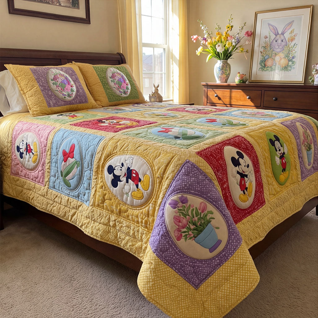 Springtime Memory Garden 3-Piece Quilted Bedding Set DMC0PT061