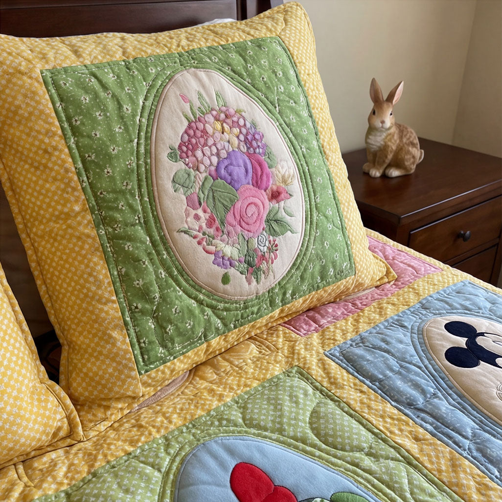 Springtime Memory Garden 3-Piece Quilted Bedding Set DMC0PT061