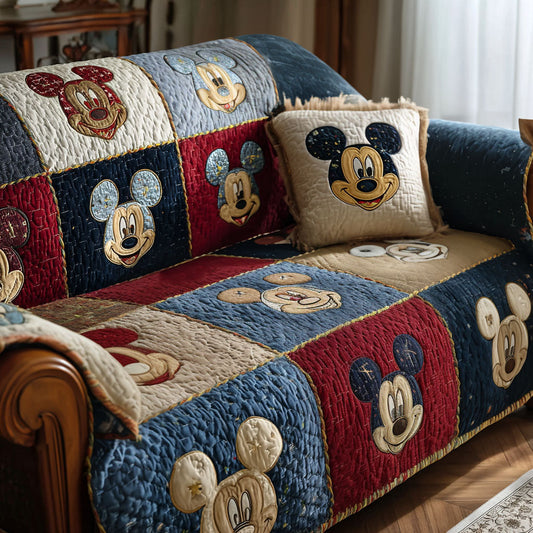 Storybook Blocks Quilted Sofa Cover DMC0PT032