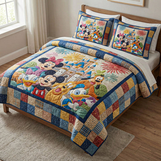 Storybook Celebration 3-Piece Quilted Bedding Set DMC0NT089