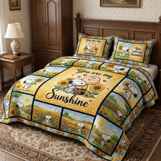 Sunshine Fields 3-Piece Quilted Bedding Set DMC0NT181