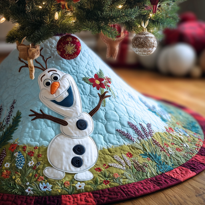 Sunshine on Snow Quilted Tree Skirt NCU0HT108