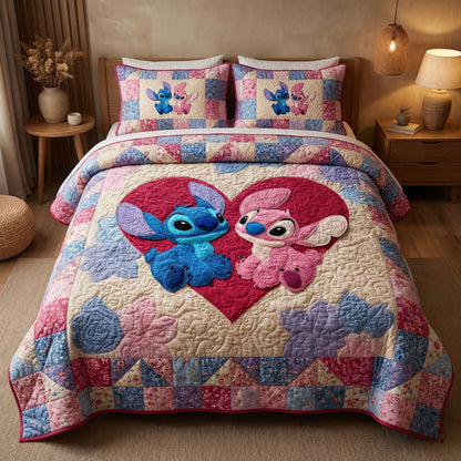 Sweet Companions 3-Piece Quilted Bedding Set DMC0NT071