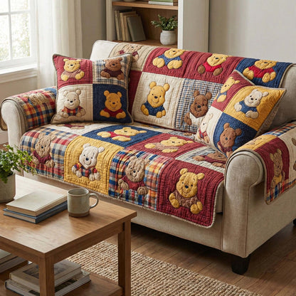 Sweet Familiar Faces Quilted Sofa Cover DMC0NT125