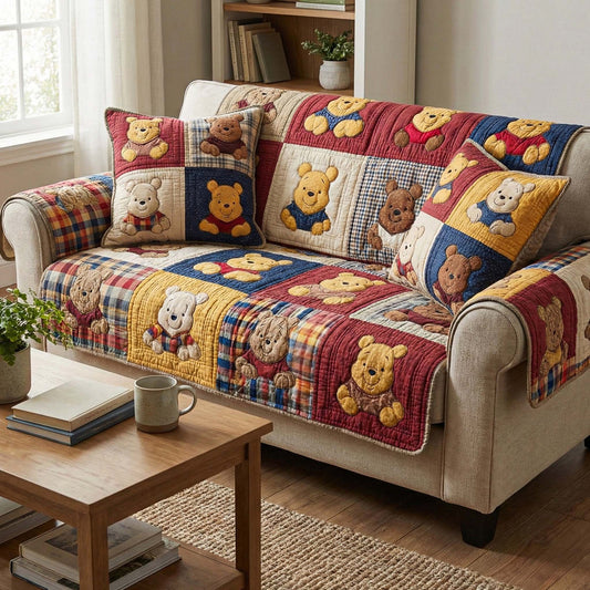 Sweet Familiar Faces Quilted Sofa Cover DMC0NT125