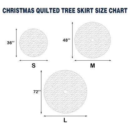 Skelly Sleigh Circle Quilted Tree Skirt NCU0HT096