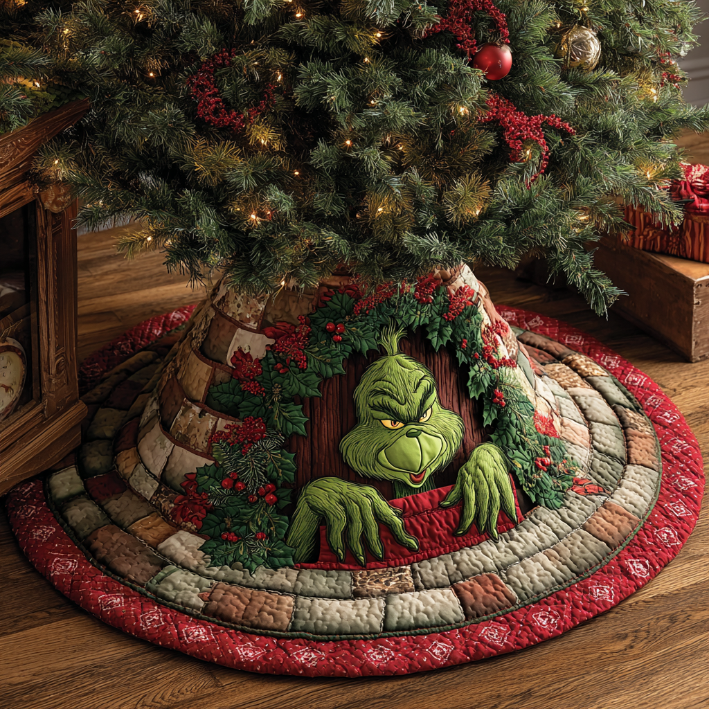 The Naughty Nook Quilted Tree Skirt NCU0HT122