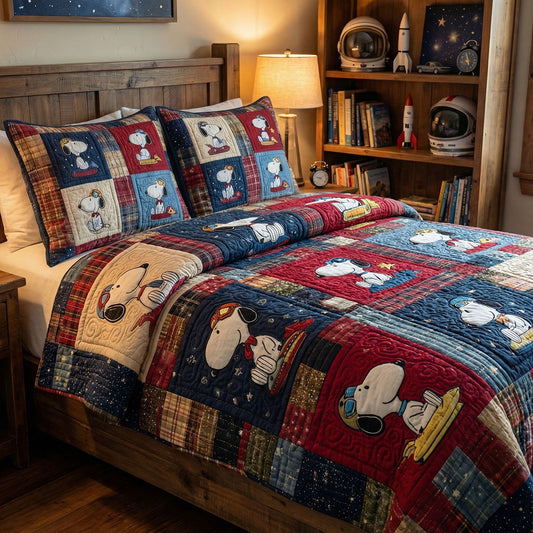 Timeless Patch Companions 3-Piece Quilted Bedding Set DMC0PT111