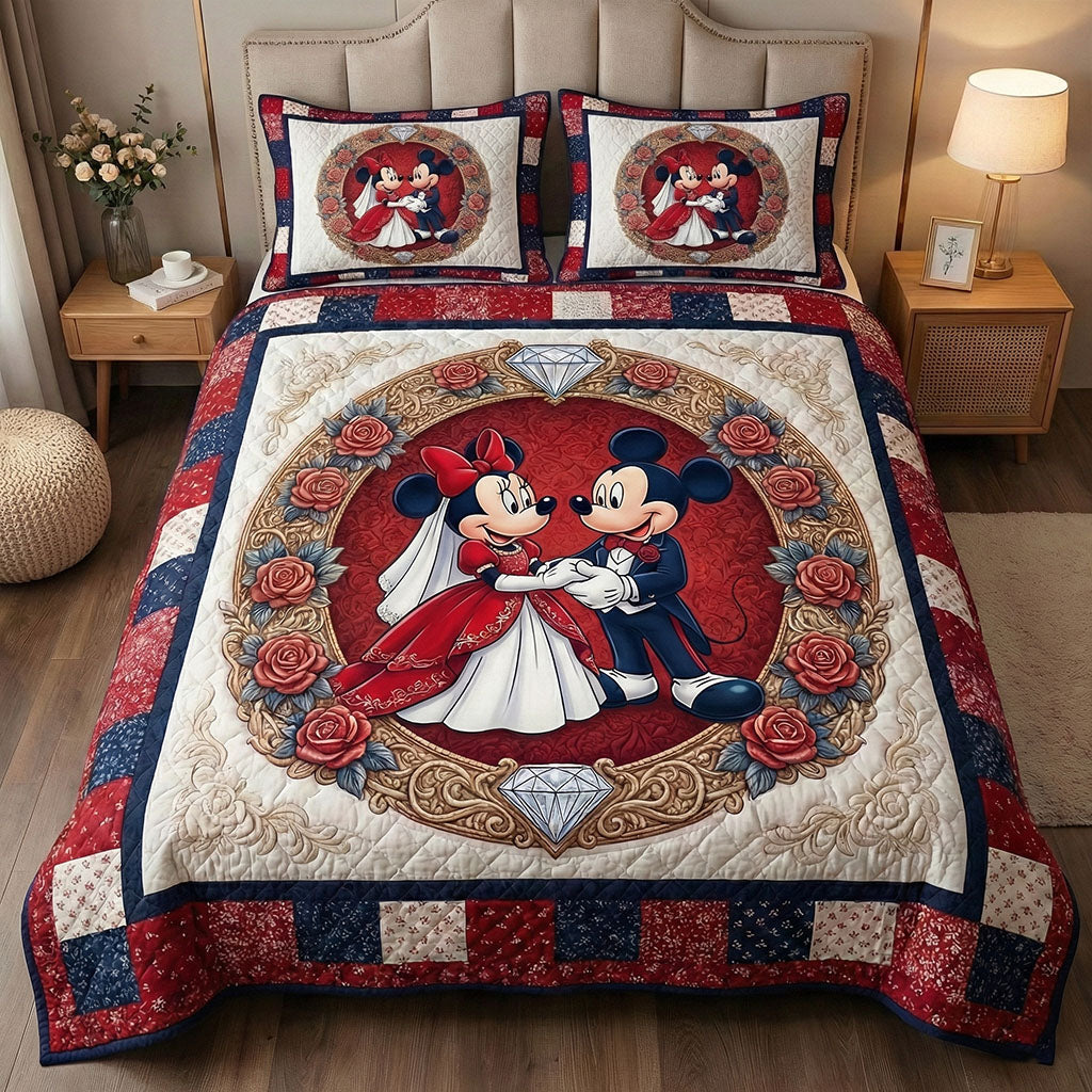 Timeless Romance 3-Piece Quilted Bedding Set DMC0NT061