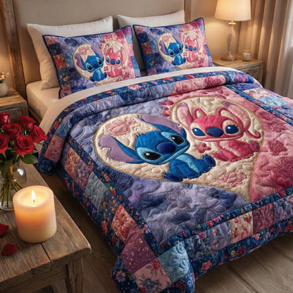 Together in Love 3-Piece Quilted Bedding Set DMC0NT073