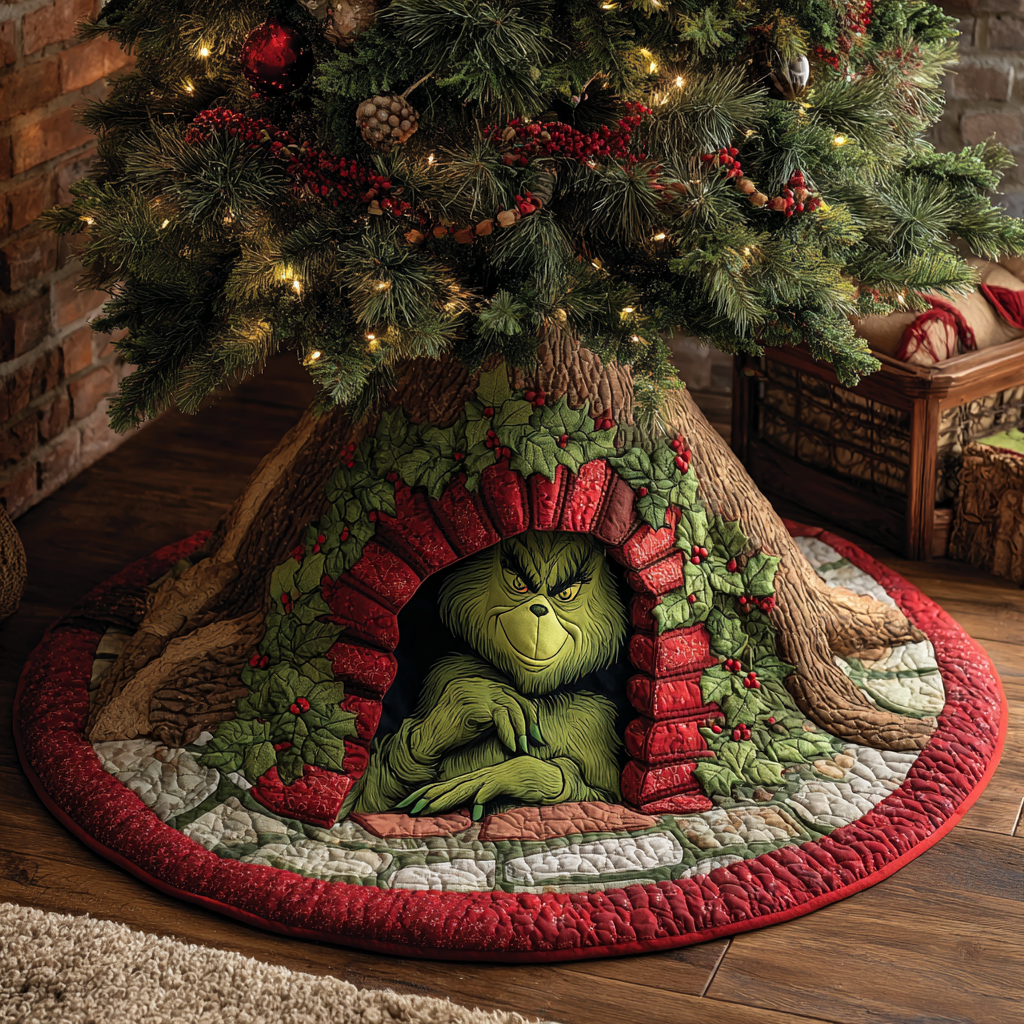 Twisted Tidings Den Quilted Tree Skirt NCU0HT124
