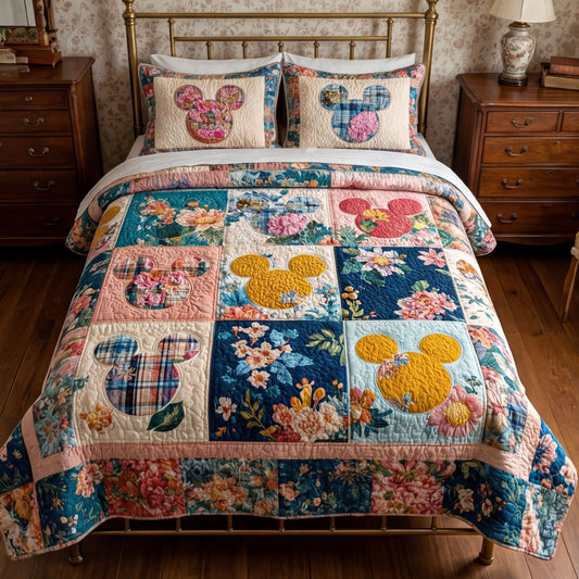 Vintage Garden 3-Piece Quilted Bedding Set DMC0NT172