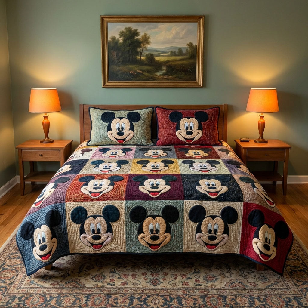 Vintage Pop 3-Piece Quilted Bedding Set DMC0DK033