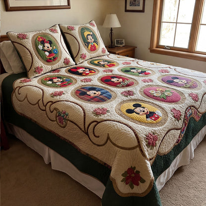 Vintage Story 3-Piece Quilted Bedding Set DMC0PT070