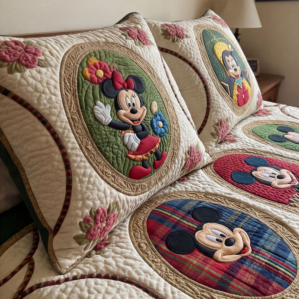 Vintage Story 3-Piece Quilted Bedding Set DMC0PT070